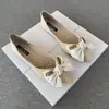 Zapatos Planos Negros Puntiagudos 2024 Nuevos Zapatos Individuales de Gamuza con Lazo, Mocasines Versátiles de Primavera con Boca Baja