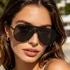 Nuevas Gafas de Sol Aviador Integradas de Amplio Campo de Visión Transfronterizas con Diseño de Raya Vertical Integrada para Conducir y Protección Solar