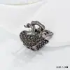 Presilha de Cabelo de Liga de Zinco com Strass Yiwu, Acessório de Cabelo Estilo Doce Coreano para Mulheres, Presilha de Cabelo Ins, Novo Produto Verão 2025