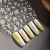 Mar cian nuevos pegatinas de arte para uñas estilo fresco pequeño pegatinas plateadas con flores en relieve accesorios de arte para uñas para niñas en stock