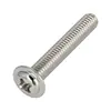 Tornillos de acero al carbono con ranura en cruz y cabeza redonda con arandelas, tornillos de máquina PWM niquelados m1.4m1.6m2m3m3.5m4m5m6