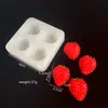 Mini Molde de Silicone para Fazer Formatos 3D de Meio Rosto de Morango, Romã e Abacaxi