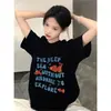 Camiseta de Manga Corta con Estampado de Moda Estilo Americano para Pareja Verano 2026 Talla Grande Versátil Algodón Puro Pesado