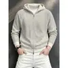 Cárdigan con capucha a rayas blancas y negras Primavera/Otoño 2026 Unisex Holgado Casual Chaqueta Moderna para Pareja