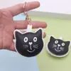 Chaveiro Criativo de Couro Cartoon Gato Sorridente Fofo Exquisito de Alta Qualidade Pingente para Bolsa de Meninas Presente Venda por Atacado