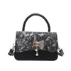 Versátil bolso pequeño cuadrado casual personalizado de patchwork para mujer, nuevo y elegante, de alta calidad, moderno, de nicho, bandolera