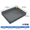 Contenedor de plástico extra grande para volteo, caja de plástico, charola cuadrada, charola comercial, charola rectangular para piezas, charola poco profunda, charola industrial de plástico