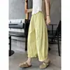 Roupas Femininas com Bordas Doces Elaboradas e Franzidas, Calças Cropped Femininas, Verão 2026, Finas e Emagrecedoras, Calças de Renda com Mangas Bufantes, Tamanho Petite, Calças com Proteção Solar
