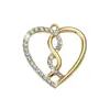 Colar com Pingente de Coração de Diamante Europeu e Americano Brincos Pingente Cruzado Venda por Atacado Transfronteiriça Pulseira DIY Brincos Acessórios de Joias