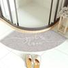 Alfombra Curva para la Puerta del Baño, Cabina de Ducha, Alfombra Absorbente Creativa Personalizada, Separación de Seco y Húmedo en el Baño, Felpudo Antideslizante
