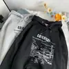 Moletom com Capuz para Mulheres 2024 Novo Estilo Preguiçoso Bf Solto Cinza Oversize Inverno Veludo Espessado Roupas