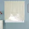Cortinas Cortas de Encaje Estilo Americano, Media Cortina, Cortinas Divisorias, Cortinas de Puerta, Cortinas de Café, Pantallas Decorativas para Ventanas de Sala de Estar en Casa, Vintage