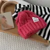 Gorro Japonés de Estudiante de Color Sólido para Niños de Otoño e Invierno Lana de Punto Grueso de Alto Valor Gorro Frío Holgado para Cabeza Grande