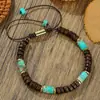 Novo Pulseira Tecida com Contas Espaçadoras de Pedra Natural Feita à Mão Pulseira Ajustável Fashionável Exquisita para Mulheres Fonte Transfronteiriça