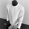 Sudadera Desestructurada Estilo Americano Patchwork Cuello Pequeño Otoño Resistente Hombro Normal Manga Larga Camiseta Elegante Color Sólido Base para Hombre