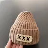 Gorros de Lana Estilo Coreano para Bebés y Niños en Otoño e Invierno, Gorros de Propietario Personalizados para Niños y Niñas, Versátiles Gorros Melón con Forma Cóncava en Primavera
