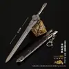 Arma Fría Modelo de Arma Artesanía Totalmente Metálica Adornos Espada Longquan Espada Zixiao Cuchillo de Anillo Modelo de Arma de Juguete