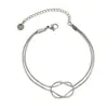 Pulseras de Pareja Doradas y Plateadas Más Vendidas de Amazon, Tejidas a Mano, Cadena de Hueso de Serpiente Ajustable, Joyería de Mano Moderna y Versátil para Mujeres