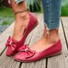Comércio Exterior Transfronteiriço Plus Size Outono 2026 Nova Moda Casual Sapatos Femininos de Salto Baixo com Laço Sapatos Planos Slip-on