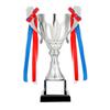 Trofeos de metal de oro, plata y cobre al por mayor competencia de juegos escolares danza carrera fútbol baloncesto taekwondo corona subtemporada
