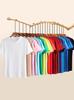 Camiseta de manga corta para hombre, cuello redondo, color sólido, 180 g, 26 algodón, venta al por mayor, en blanco, publicidad, logotipo DIY