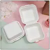 Caja de almuerzo de red para internet, caja de embalaje para postres de 4 pulgadas con papel de aceite para pastel, caja de papel para Tiramisú, embalaje desechable para hamburguesa