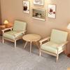 Silla Individual de Madera Maciza Silla Sofá Silla de Balcón Dormitorio Silla de Ocio Respaldo Una Mesa Dos Sillas Juego de Tres Piezas Apartamento Pequeño Cliente Nuevo Estilo