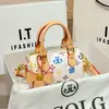 Bolsa Almofada Grande Estampada Retro de Alta Qualidade para Primavera e Verão, Bolsa Transversal Feminina Simples e Fashion para o Dia a Dia