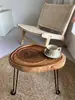 Mesa de Centro Plegable de Madera Maciza, Mesa Pequeña Simple para Balcón Exterior, Mesa Baja Tatami para Sala de Estar, Mesa de Centro para Balcón