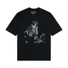Nova Camiseta de Base Melancólica Rica de Segunda Geração Erd Sketch Graffiti Solta Casual de Manga Longa Marca Tendência Masculina e Feminina Camiseta de Manga Longa