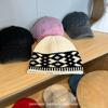 Sombrero de Pescador Tejido de Punto con Diseño Jacquard de Estilo Étnico, Sentido del Color a Juego en Rombo, Sombrero de Lana para Otoño e Invierno para Mujer, Sombrero Cálido