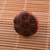Colgante Pequeño de Ébano Negro con Forma de Nube de Flor de Loto de Madera de Durazno, Accesorios DIY de Madera de Secoya y Boj, Colgante para Coche, Cadena para Teléfono, Hecho a Mano