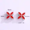 Accesorios para Joyería DIY de Venta Caliente Transfronteriza, Pulseras, Collares, Cuentas Sueltas de Agujero Grande, Trébol de Cuatro Hojas con Goteo de Aceite, Cuentas de Agujero Grande de Colores al por Mayor