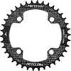 Placas de Coroa Positiva e Negativa para Bicicletas de Montanha, 32T, 34T, 36T, 38T Placas Redondas e Ovais, Coroa Única 104BCD