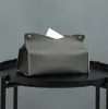 Caja de Pañuelos de Cuero PU Moderna Creativa Estilo Americano para Sala de Estar, Mesa de Café y Mesa de Comedor, Venta al por Mayor Popular Transfronteriza