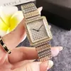 2026 Nuevo Reloj de Moda Estilo Coreano Cuadrado de Comercio Exterior Reloj de Cuarzo para Mujer Casual de Moda Incrustado de Diamantes Venta al por Mayor