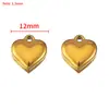 Pingente de Aço Inoxidável Banhado a Ouro 18K Coração Bolsa Casa Elemento Oceano Material para Pulseira Colar Brincos DIY