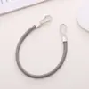 Correa de muñeca única de cuero PU nuevo, cordón para teléfono, cadena de mano colorida versátil de doble hebilla, accesorio de cadena para teléfono