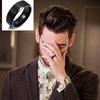 Anel Masculino Mais Vendido na Amazon Anel Preto Fosco Anel de Aço Titânio para Meninos de Alto Bom Gosto Joia Personalizada para Dedo Indicador