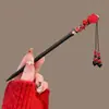 Nueva Horquilla de Madera Estilo Chino para Mujer, Accesorio de Horquilla para Falda con Cara de Caballo Hanfu del Festival de Medio Otoño, Horquilla Roja con Borla Estilo Nacional