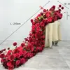 Mesa de simulação flor de aniversário rede vermelha adereços de fotografia flor pronta suprimentos de casamento decoração de fundo de casamento flor cascata