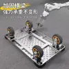 Carretilla de Mano de Placa de Acero con Cuatro Ruedas, Carrito de Carga Silencioso, Remolque Pequeño Engrosado, Carrito Pequeño Plegable, Carrito de Entrega Rápida