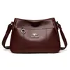 Bolso Cruzado de Cuero Suave de Moda para Mujer, Nuevo Estilo Europeo y Americano de Primavera, Bolso de Hombro Bajo el Brazo de Gran Capacidad para Madres de Mediana Edad