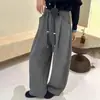 Calça de Maternidade 2026 Primavera Estilo Fino Japonês e Coreano Estilo Nuvem Perna Larga Primavera Relaxada Emagrecedora Casual Calça Curva Calça de Maternidade