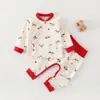 Conjunto de Ropa y Pantalones de Otoño para Bebé JQ Jingqi, Ropa Interior para Niños que Protege la Barriga para Primavera y Otoño, Algodón Puro, Pijama de Cintura Alta para Niños y Niñas