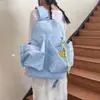 Mochila de estilo ins coreano estilo universitario con estrellas, bolsa escolar de gran capacidad para estudiantes de secundaria y preparatoria, mochila casual y ligera para laptop