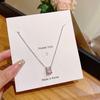 Exquisito Collar de Acero de Titanio de Alta Gama con Circonita Brillante Micro-Pavimentada para Mujer, Cadena para Clavícula Sencilla Versátil de Lujo Ligero, Accesorios Choker