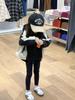 Chaqueta deportiva de moda para niños de otoño coreano, nueva, de color a juego, camisa de base de color sólido, leggings que combinan con todo, traje de moda