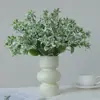 Hojas Simuladas con Bordes Plateados, Hojas de Menta, Hojas Simuladas, Flores Artificiales, Plantas Verdes, Flores de Boda
