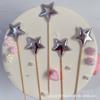Tarjeta de pastel de 5 piezas PU brillante estrella de cinco puntas Corona amor Mickey decoración mesa de postres decoración de pasteles para hornear